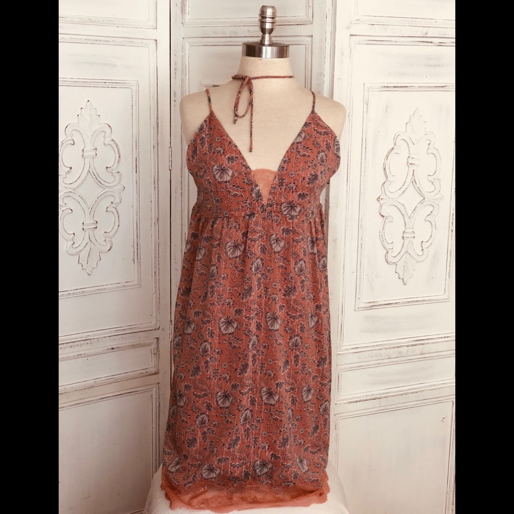 William Rast pink canyon babydoll slip dress